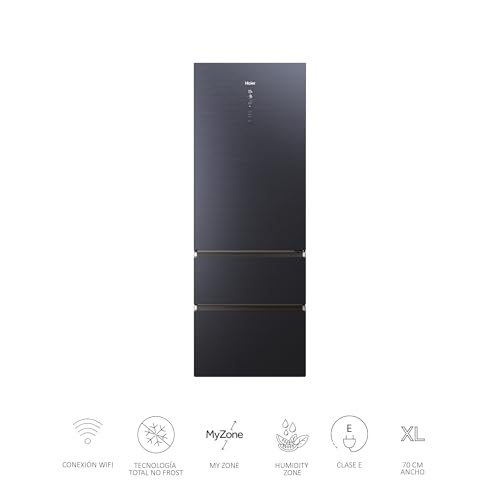 Thumbnail 1 de Haier 3D 70 Series 7 HTW7720ENMB: Frigorífico Combi con Direct Access, WiFi y Humidity Zone