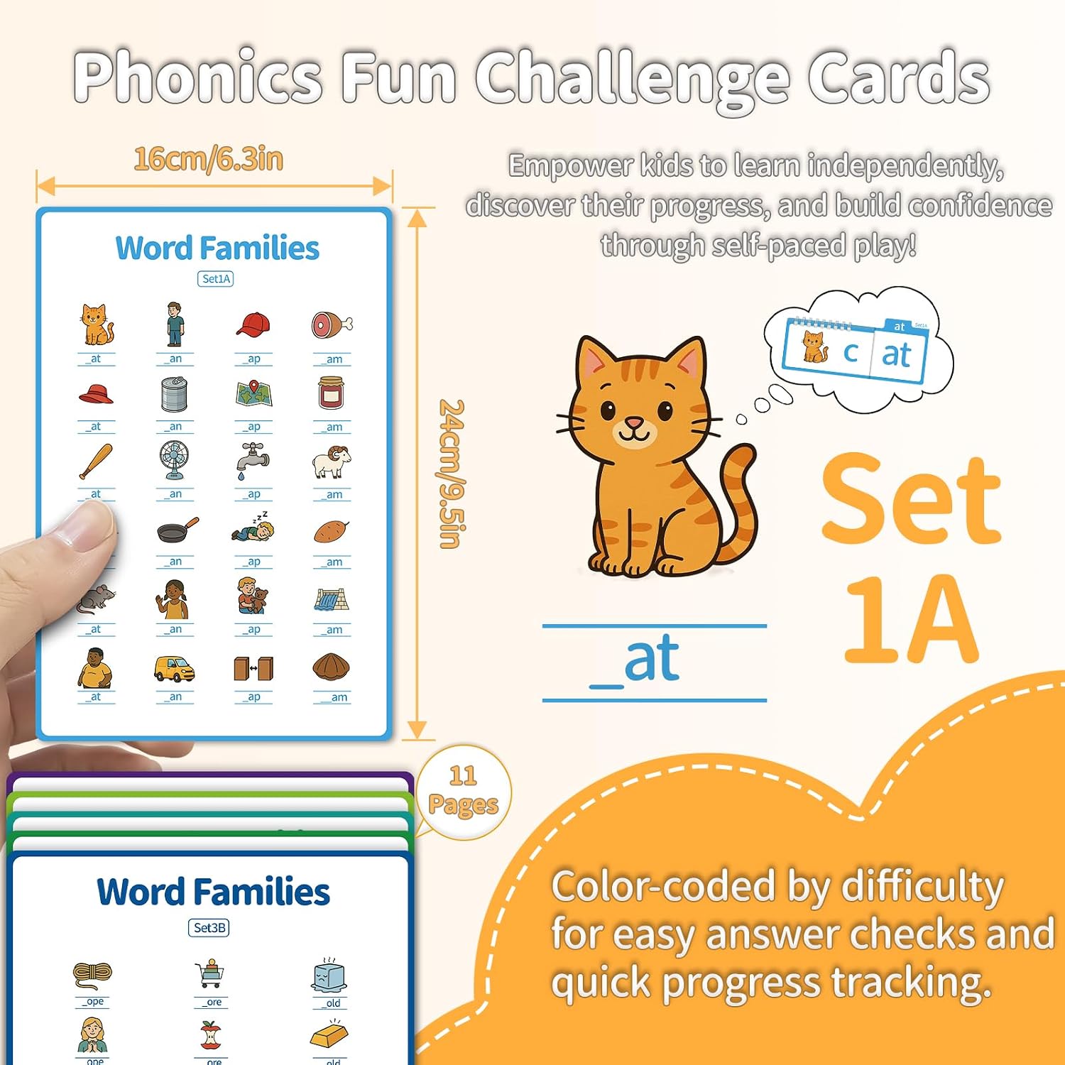 Thumbnail 6 de Phonics Flash Cards & 40 Read & Rhyme Flip Books for Early Literacy