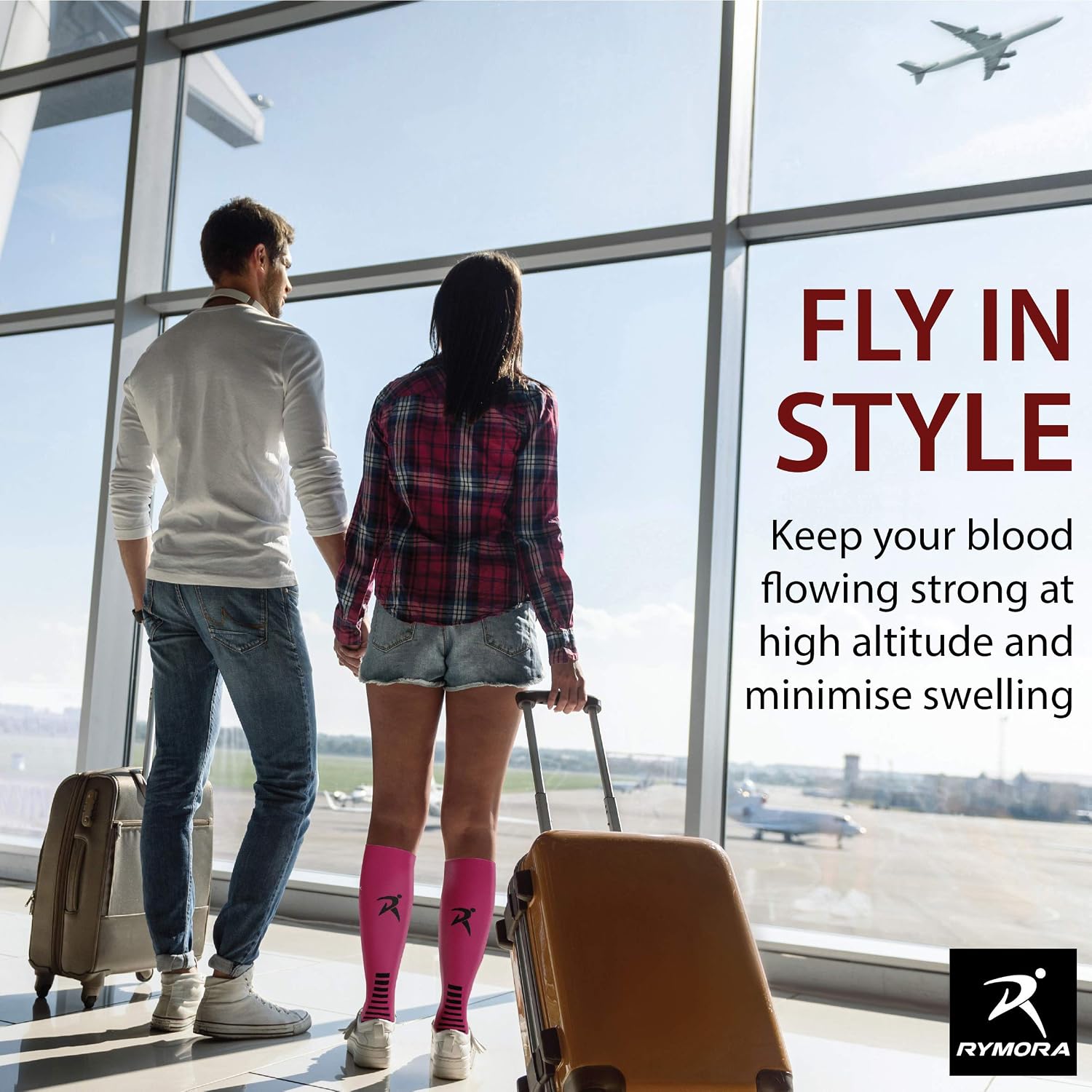 Detalle 2 de Compression Socks for Men and Women – for Sports, Running, Flying, Work & More