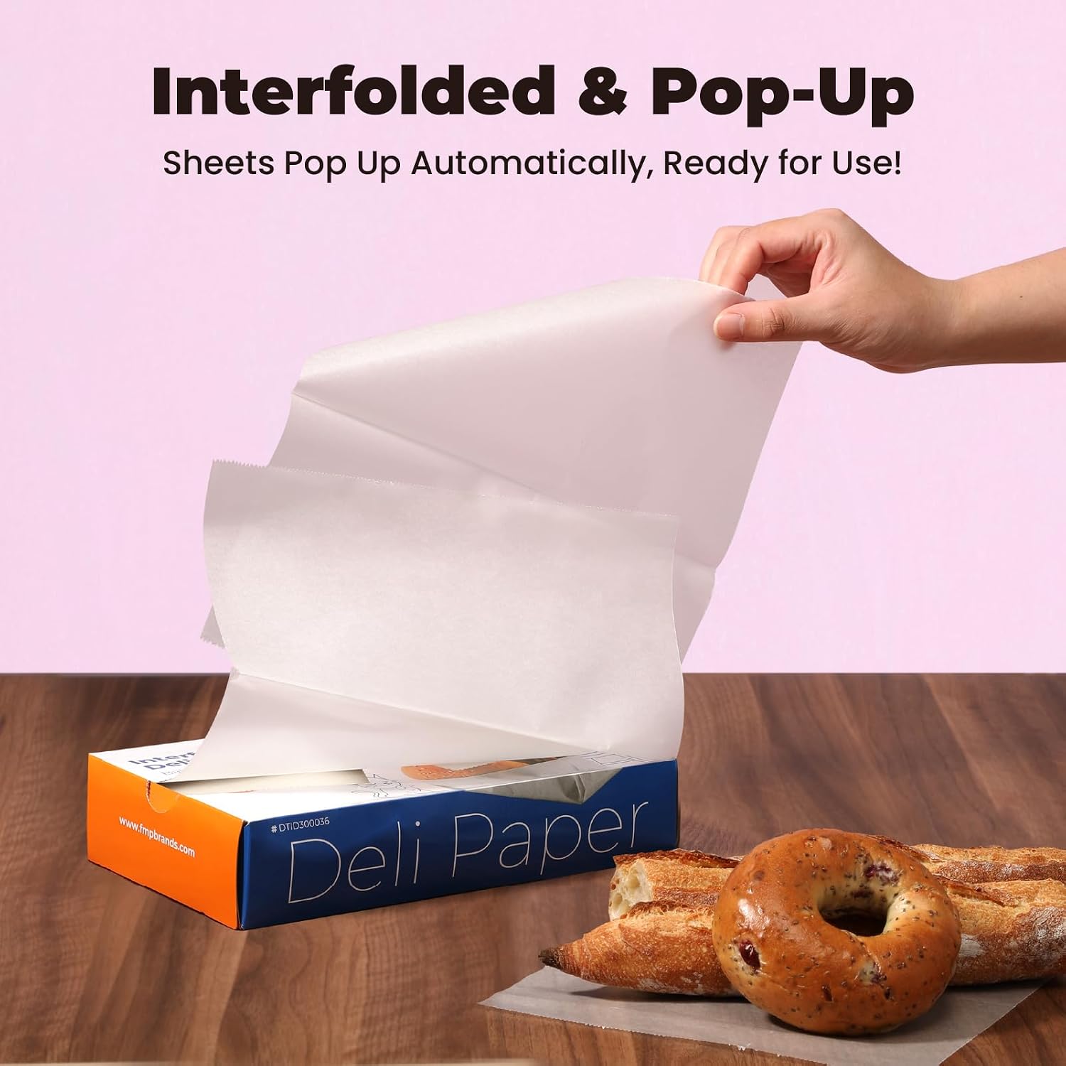 Detalle de Fit Meal Prep 500-Pack Wax Paper Sheets, 10 x 10.75 in, Precut and Interfolded