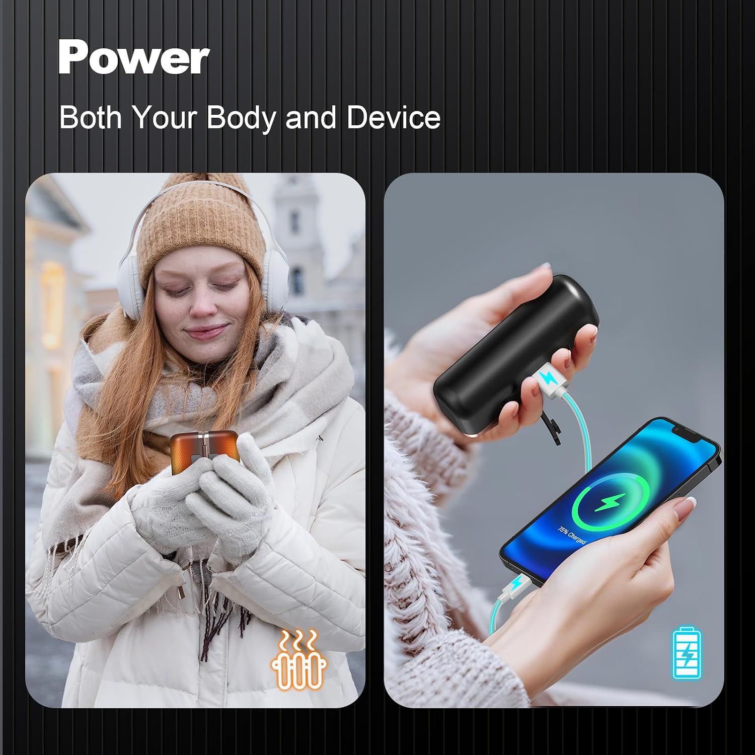 Thumbnail 4 de Hand Warmers Rechargeable 2 Pack 10000mAh for Raynaud's