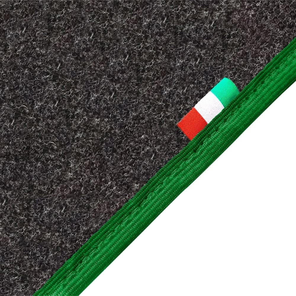 Detalle 2 de PROPOSTEONLINE dywaniki do Mercedes CLK W208 (1997–2003), szare, z zielonym wykończeniem