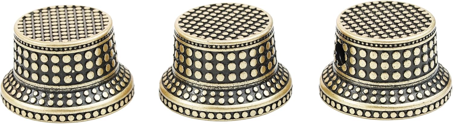 Detalle de Guyker NKB-008 Guitar Bell Control Knobs, 6 mm Brass, Old Brass, 3-Pack