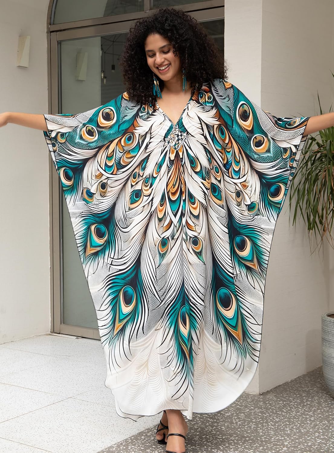 Thumbnail 4 de Yanziliu Kaftan Dress 57in Bust