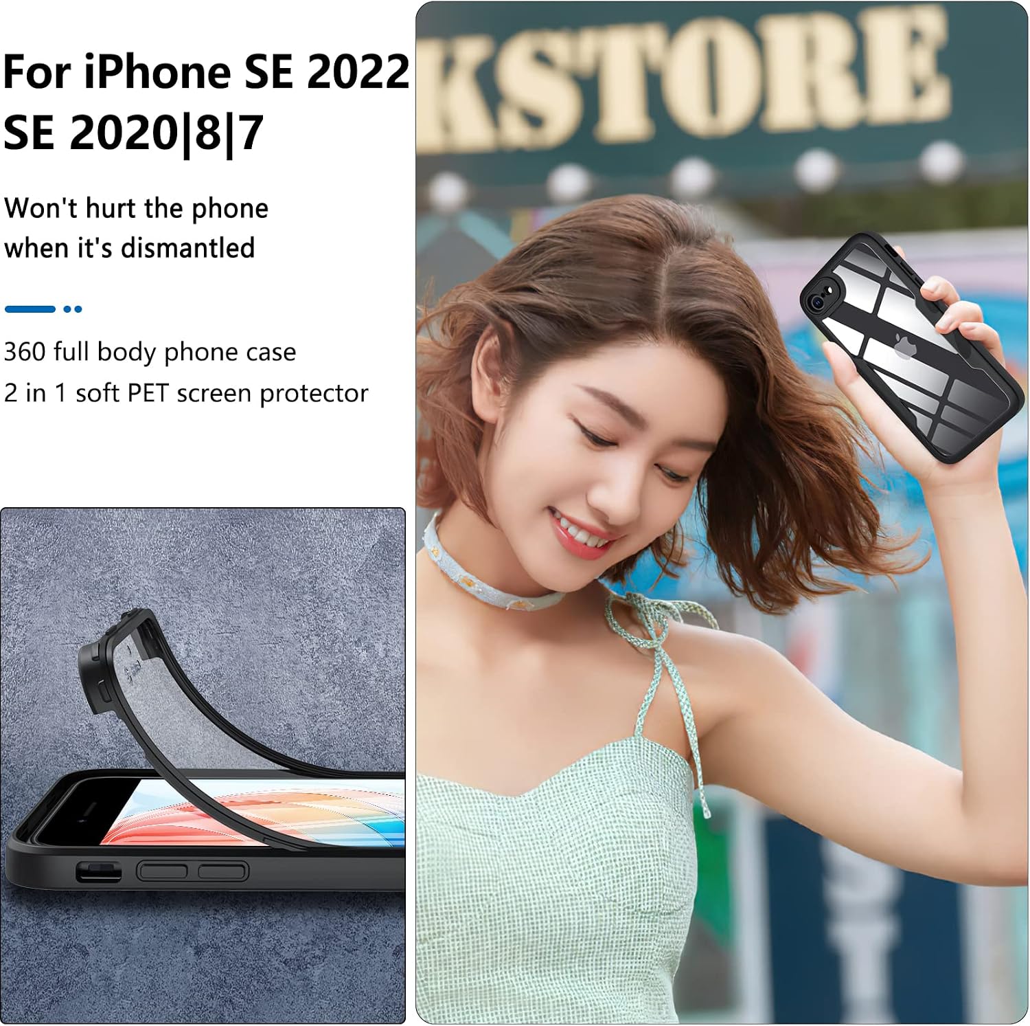 Thumbnail 6 de OWKEY iPhone SE Case 360° 4.7