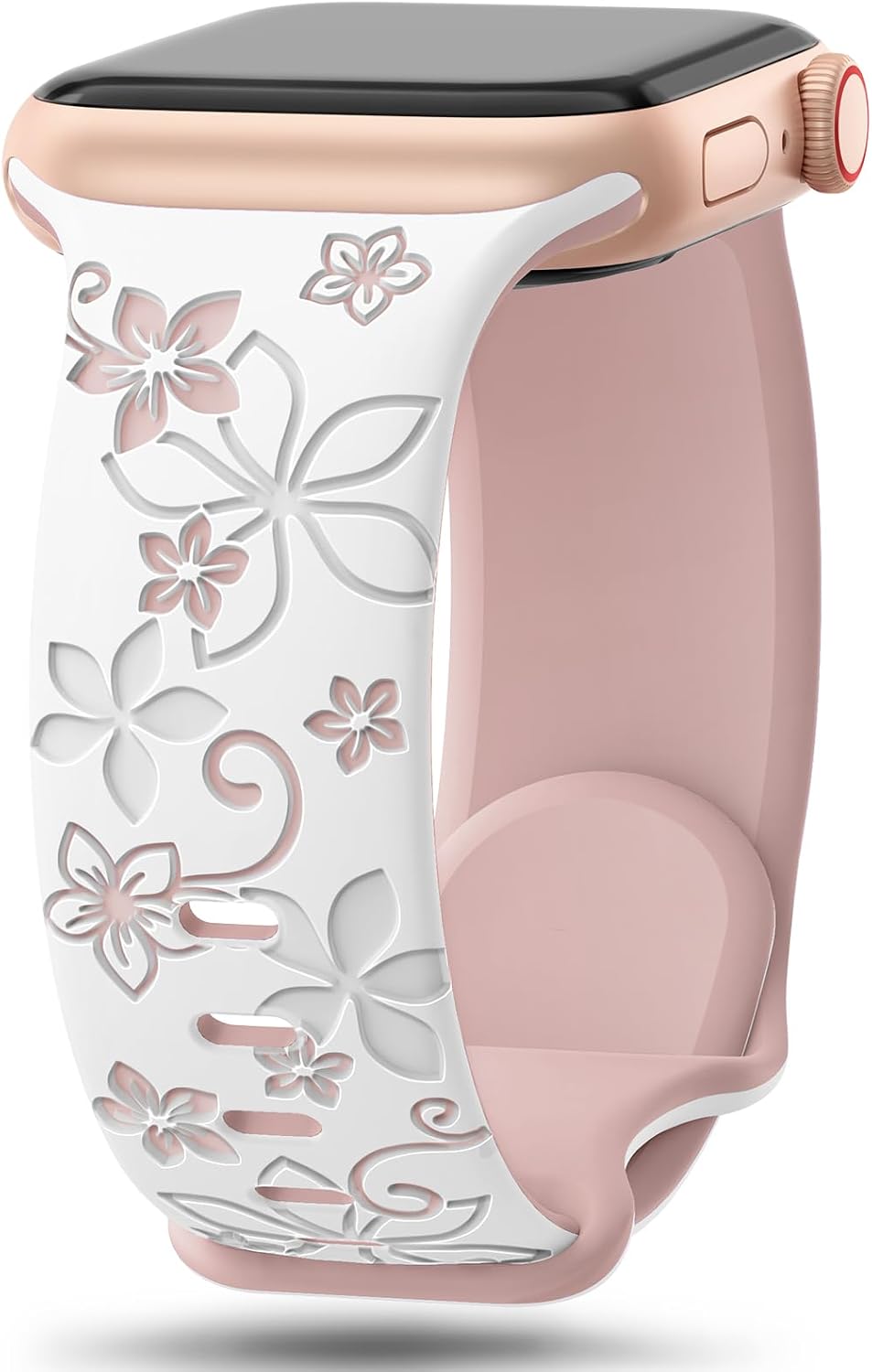 Detalle de Yoohoo Floral engraved watch strap 49mm