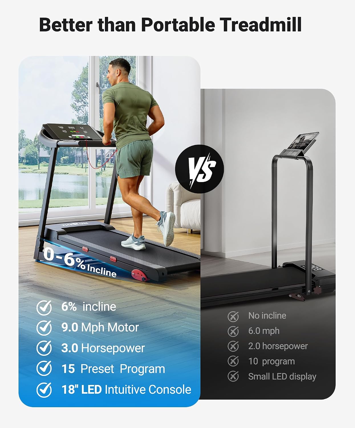 Detalle de THERUN Treadmill 3.0 HP