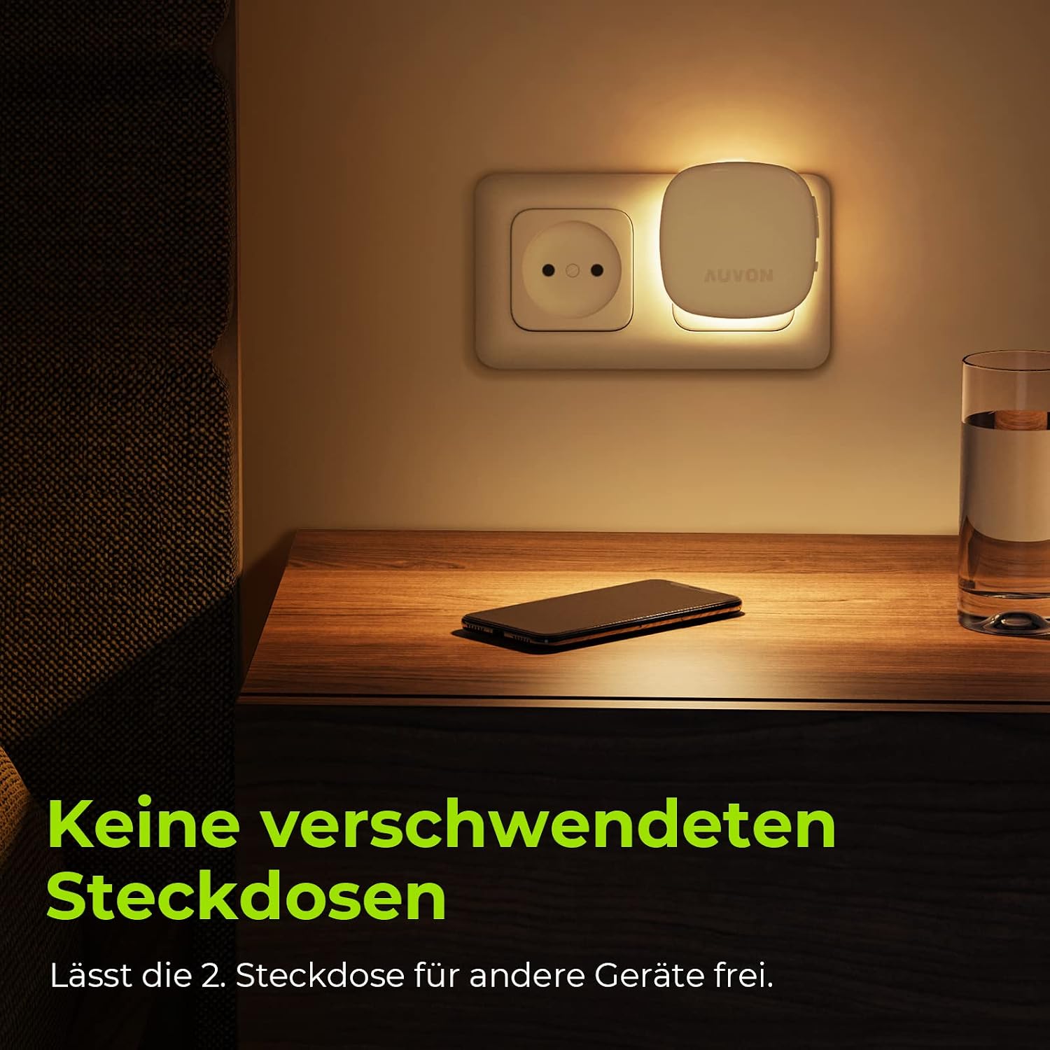Thumbnail 6 de AUVON Nachtlicht Steckdose 2 Stück, 1–50 lm ⚡