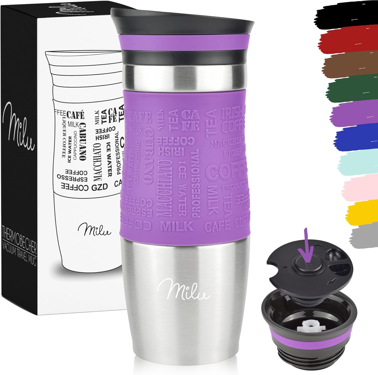 Detalle de Milu Thermobecher 370 ml violett