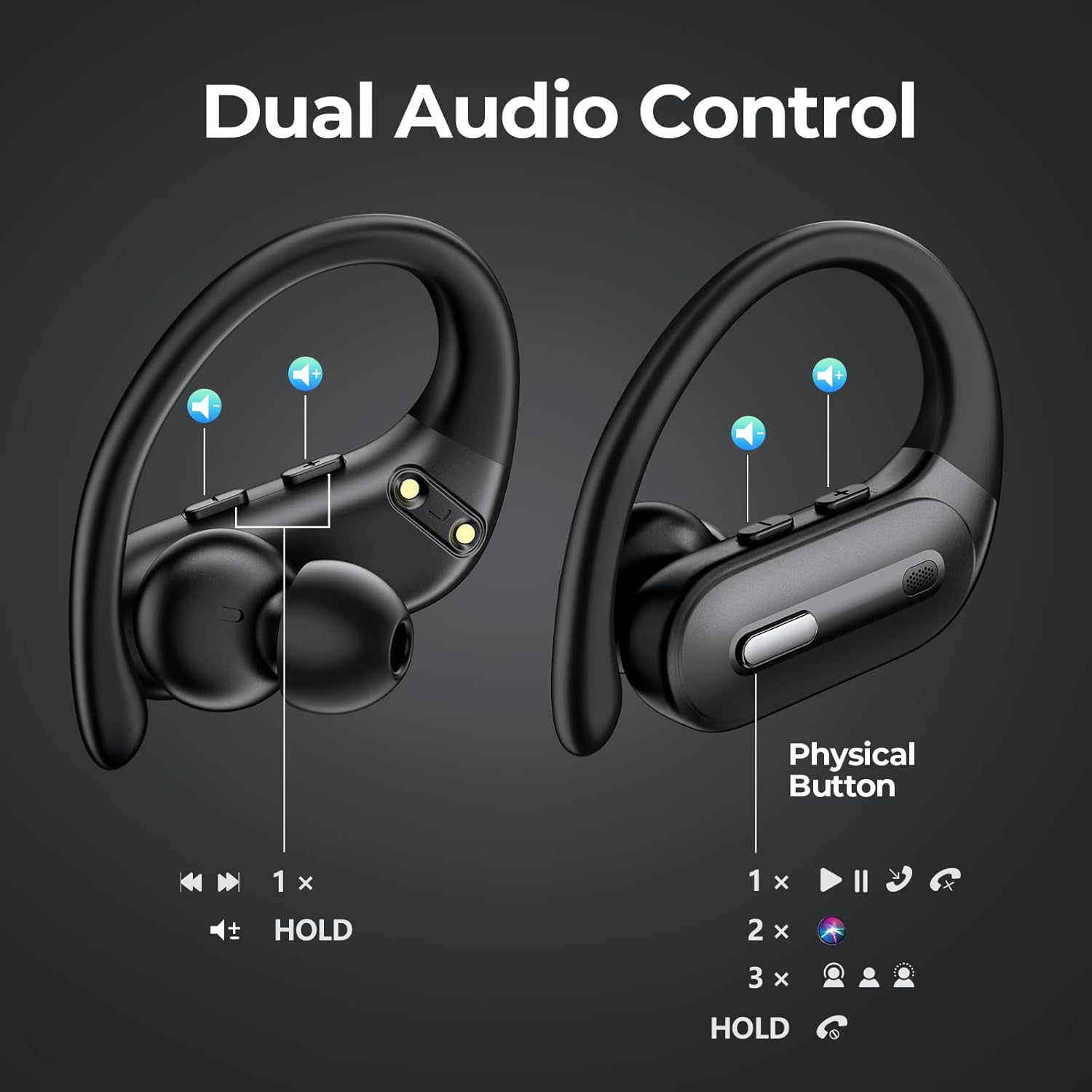 Thumbnail 6 de Active Noise Cancelling Bluetooth Headphones Wireless Earbuds (X19) with 90 Hours Playtime and Hi-Res Stereo