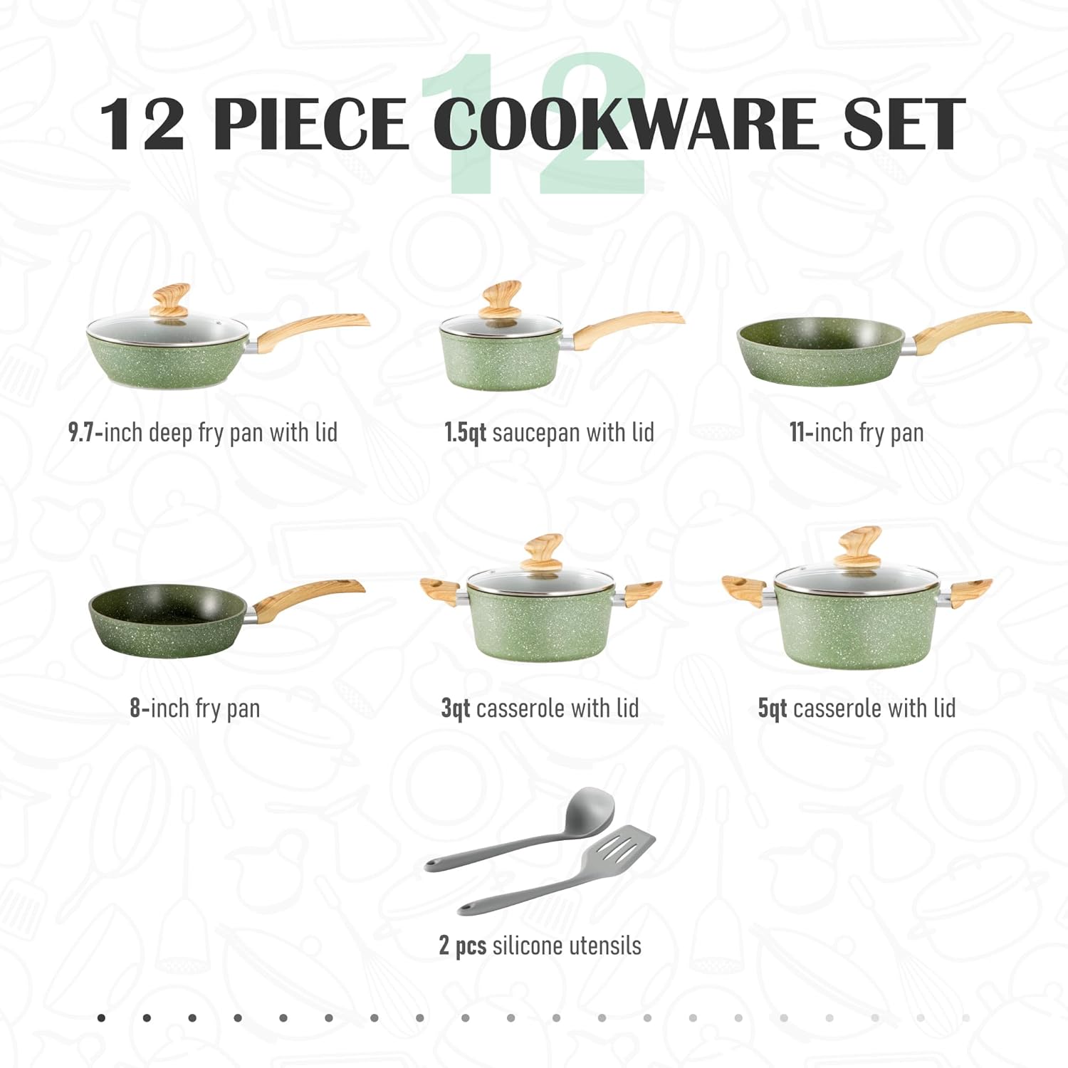 Thumbnail 5 de MAISON ARTS 12-Piece Nonstick Cookware Set