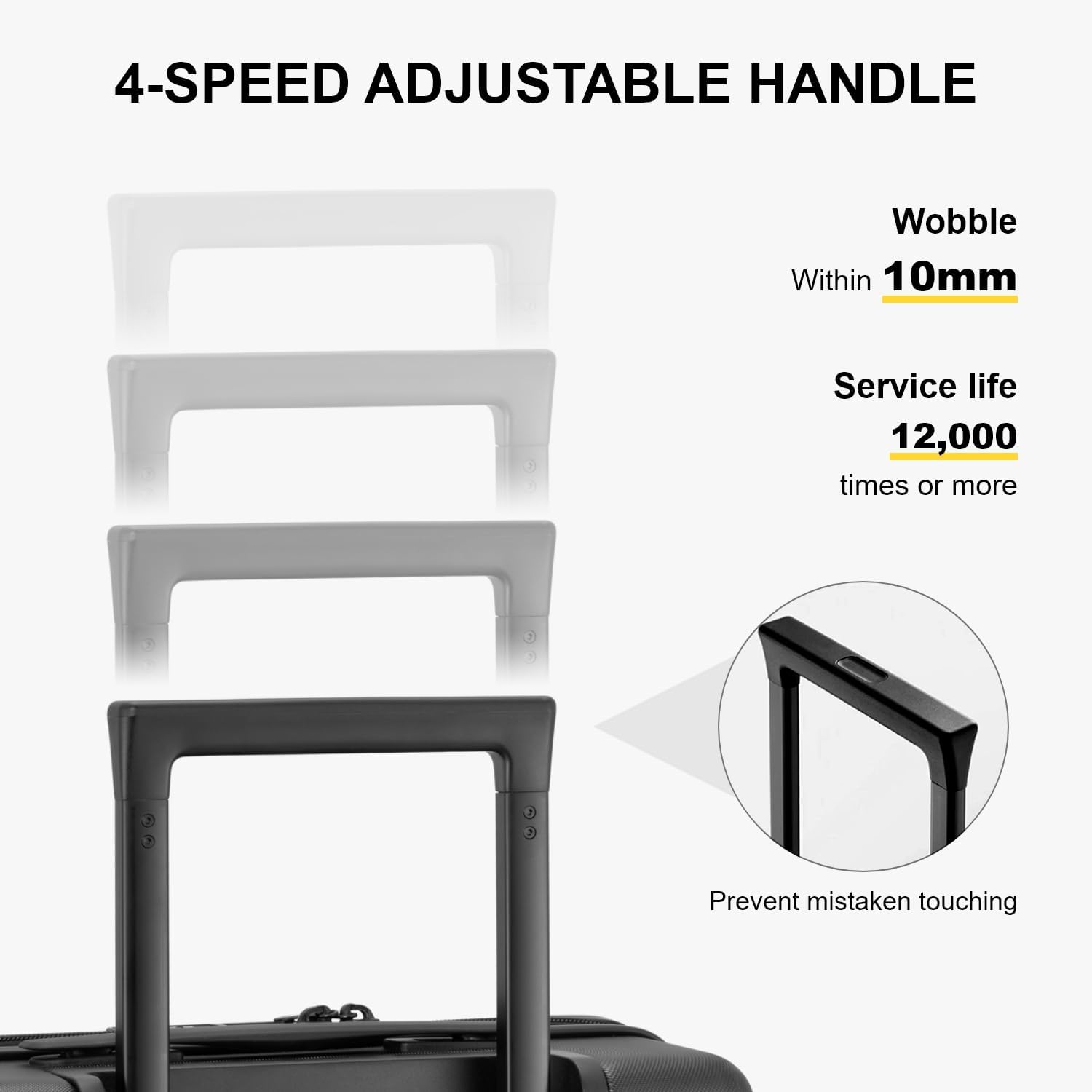 Detalle de LEVEL8 Carry On Luggage Lightweight Suitcase with Wheels (55cm, 40L, Dark Grey) – 100% PC Hard Shell TSA Approved