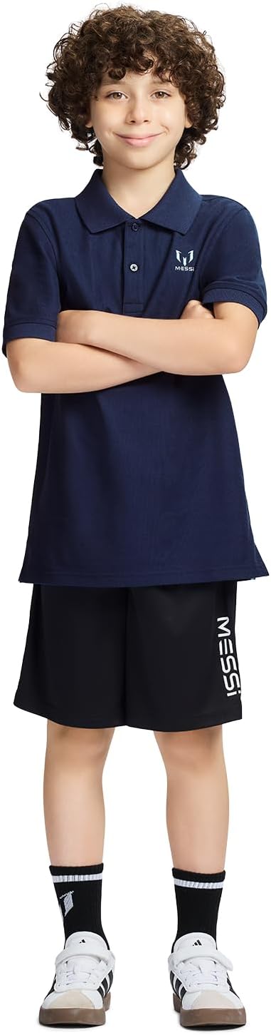 Thumbnail 3 de Messi Boys' Lifestyle Short Sleeve Polo T-Shirt (Slim-Fit Graphic Tee) — Cotton Blend
