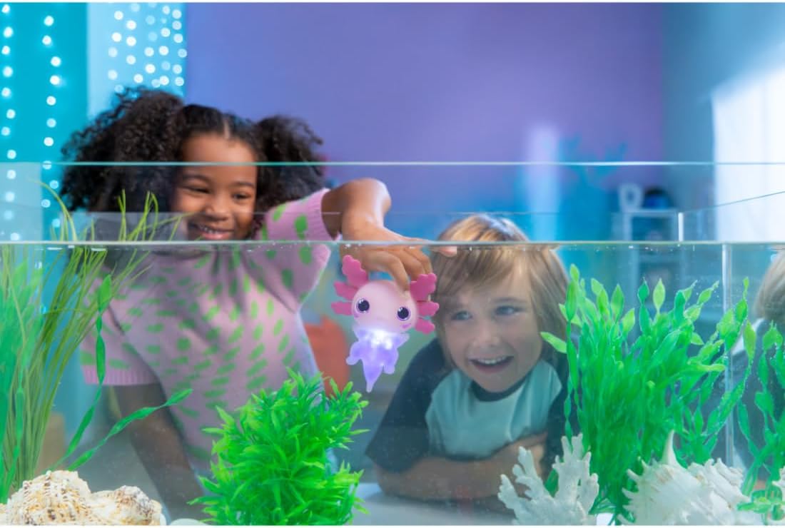 Thumbnail 2 de Animagic Let’s Glo Axolotl Rose : compagnon électronique lumineux, flottant et tactile pour enfants dès 4 ans
