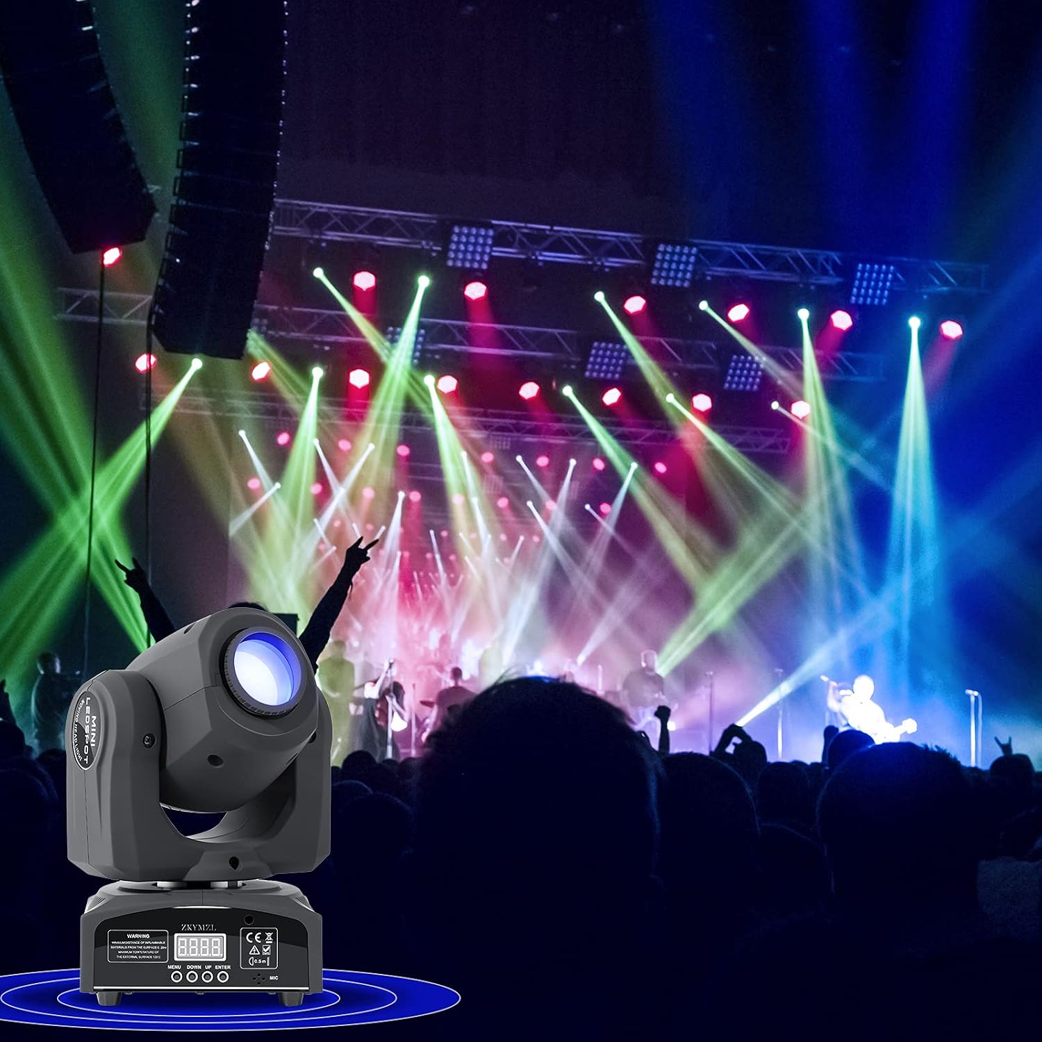Thumbnail 5 de ZKYMZL TY-60 25W LED Moving Head DJ Lights, 2-Pack with DMX512, 8 Colors and Gobos