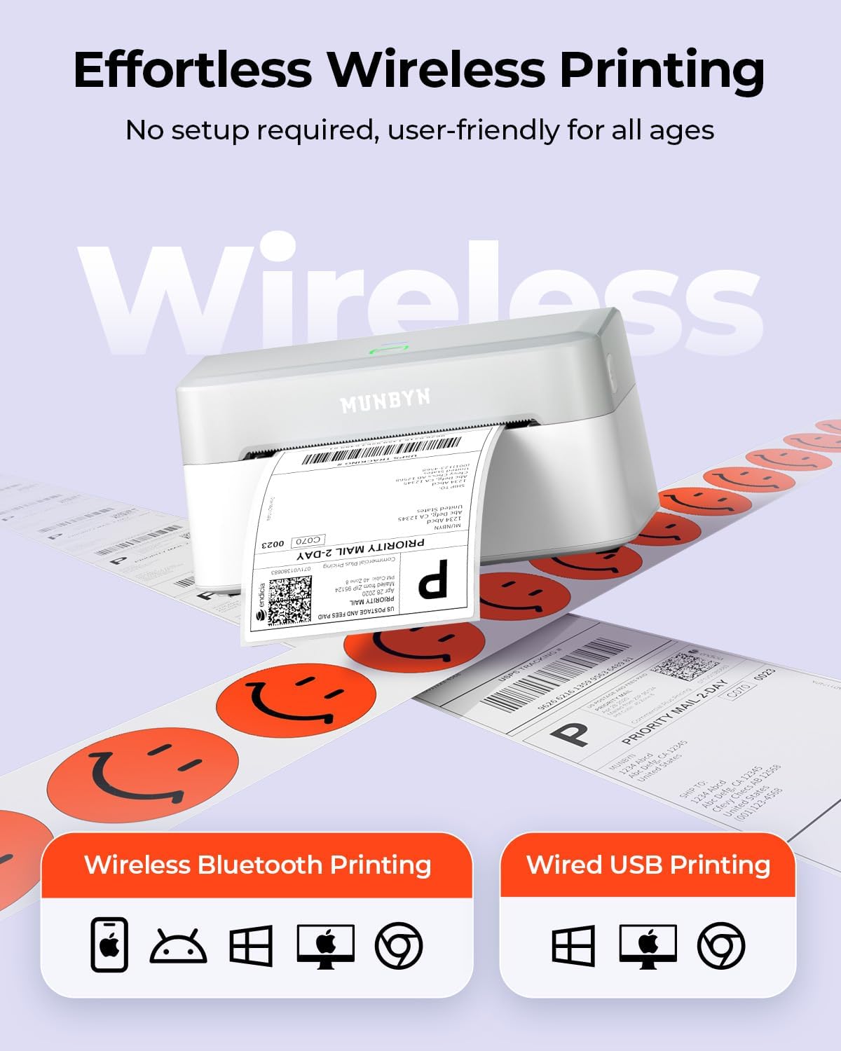Thumbnail 5 de MUNBYN Bluetooth 4x6 Thermal Label Printer