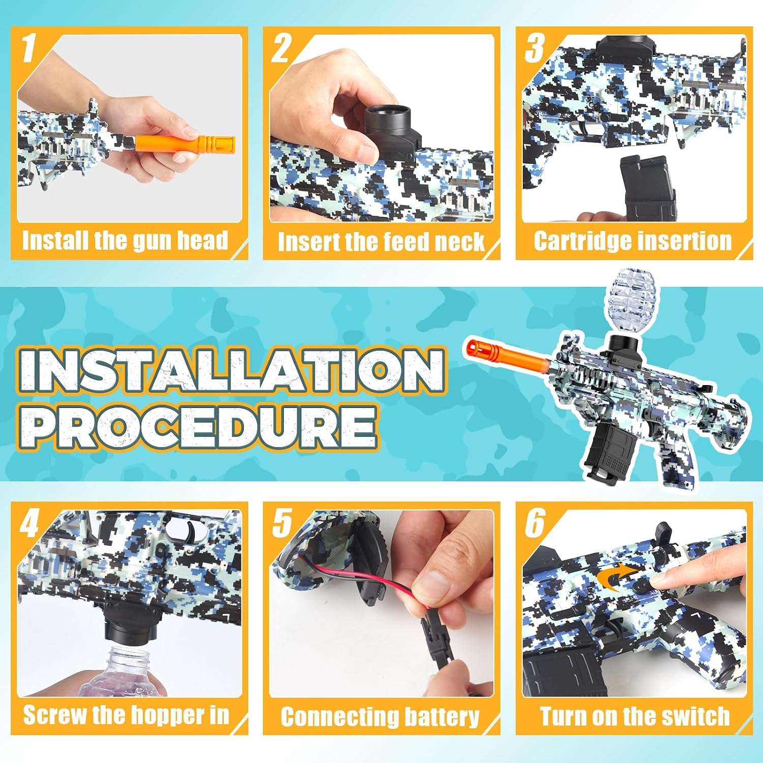 Detalle de JANNIRESS Electric Splatter Ball Blaster