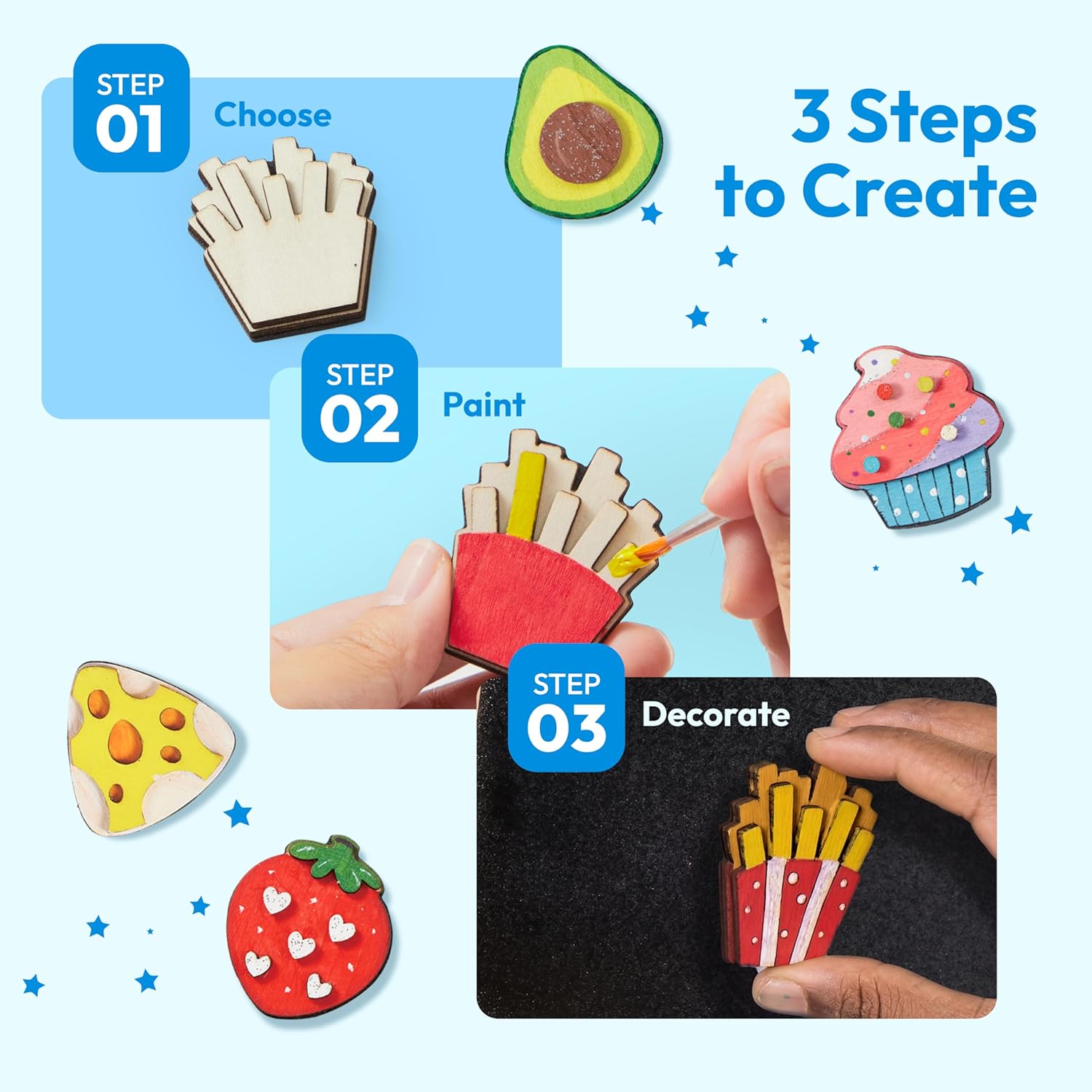 Thumbnail 2 de JOYIN 12PCS Wooden Magnets painting kit for kids 🎨