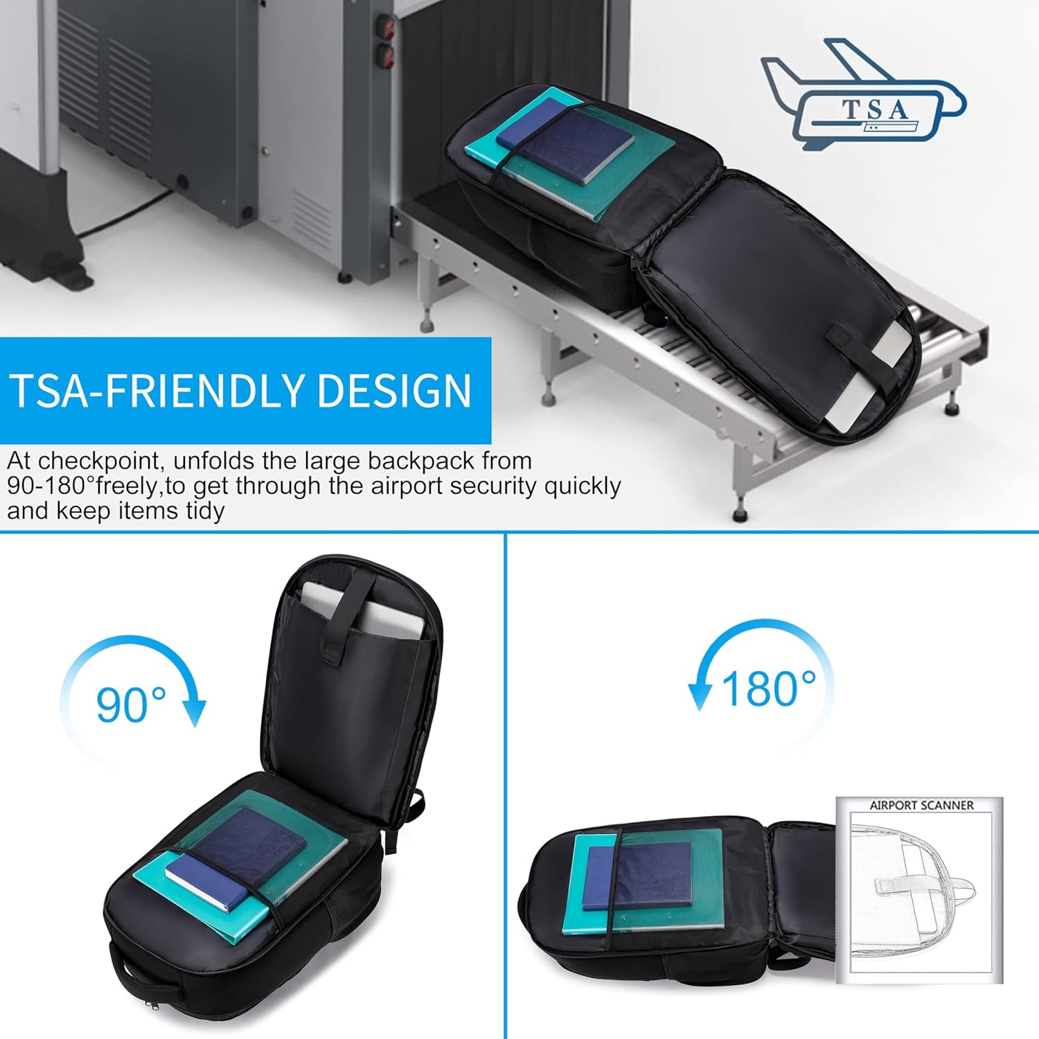 Thumbnail 2 de Zaino Business Approvato TSA per Voli – Leggero, Impermeabile e Capiente per 17,3