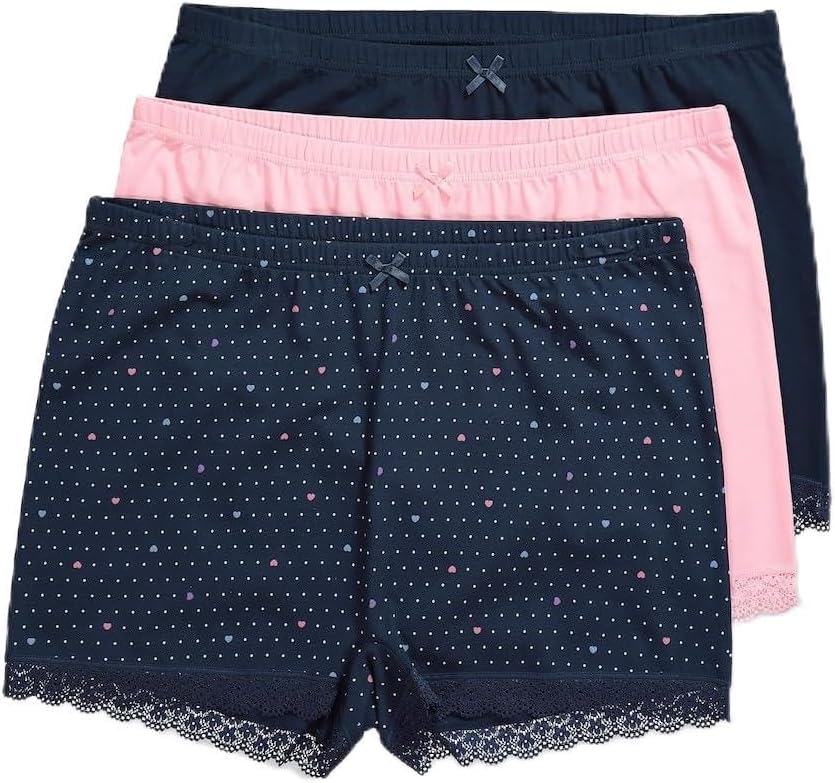Detalle de Ulla Popken – Lot de 3 culottes taille grande avec motifs cœurs et uni, confort et enveloppement