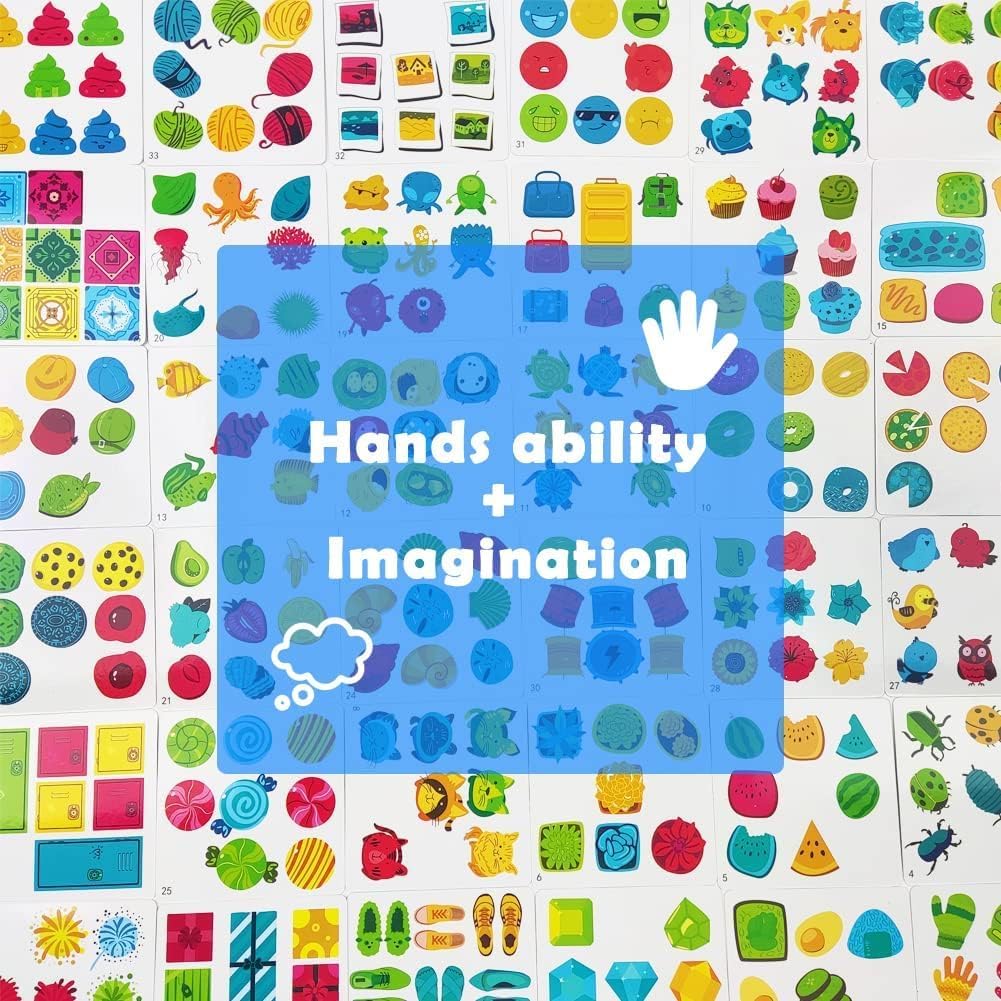 Detalle de ZUNIPLEX Gara di Puzzle Scorrevole Double Match: 40 Carte Colori e Motivi Diversi per Bimbi, Montessori Strategy