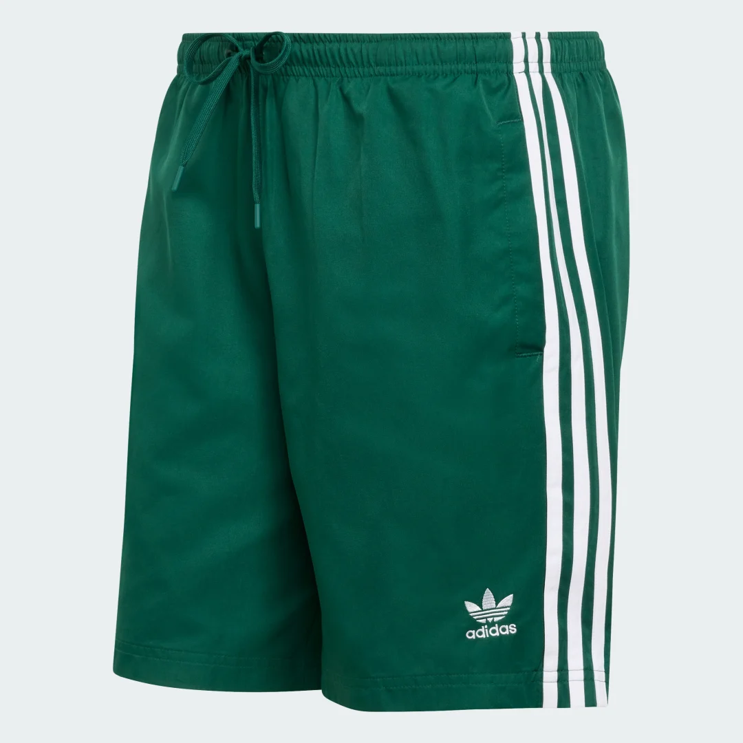 Detalle 2 de Bañador 20 cm Adicolor 3 Stripes de Adidas — Verde
