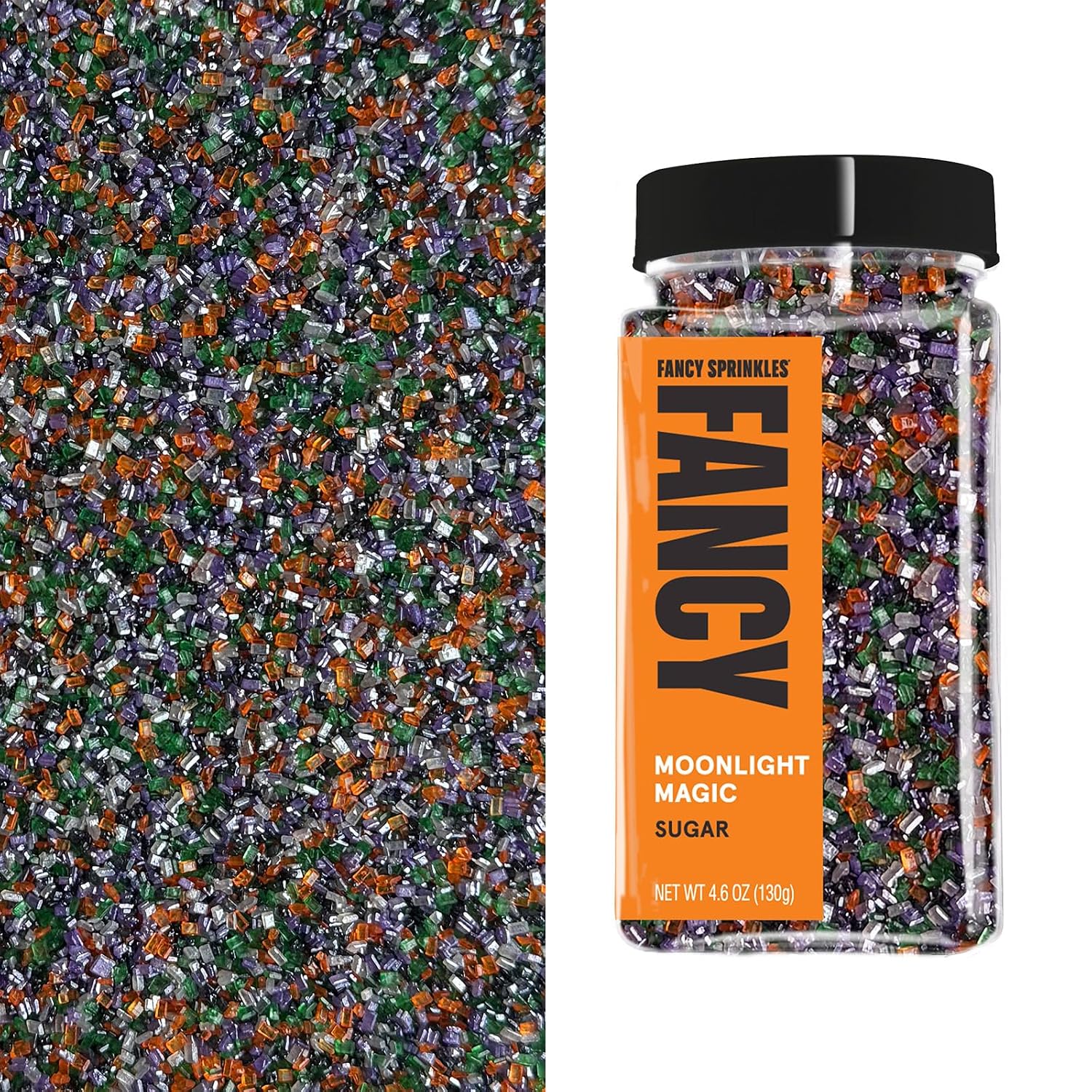 Detalle de Fancy Sprinkles Moonlight Magic Fancy Sugar, 4.6 oz for Halloween Treats and Drinks