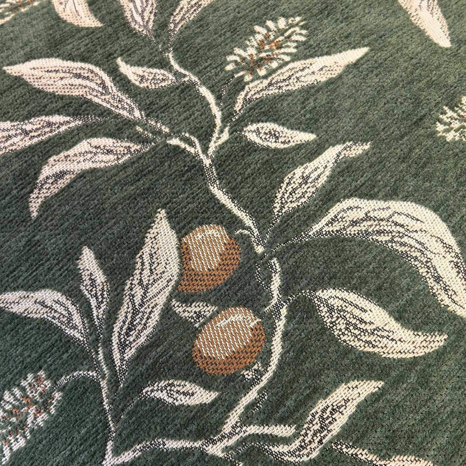 Thumbnail 2 de Wavedolphin housses de coussin 30x50 (lot de 2) en jacquard cerises – vert foncé