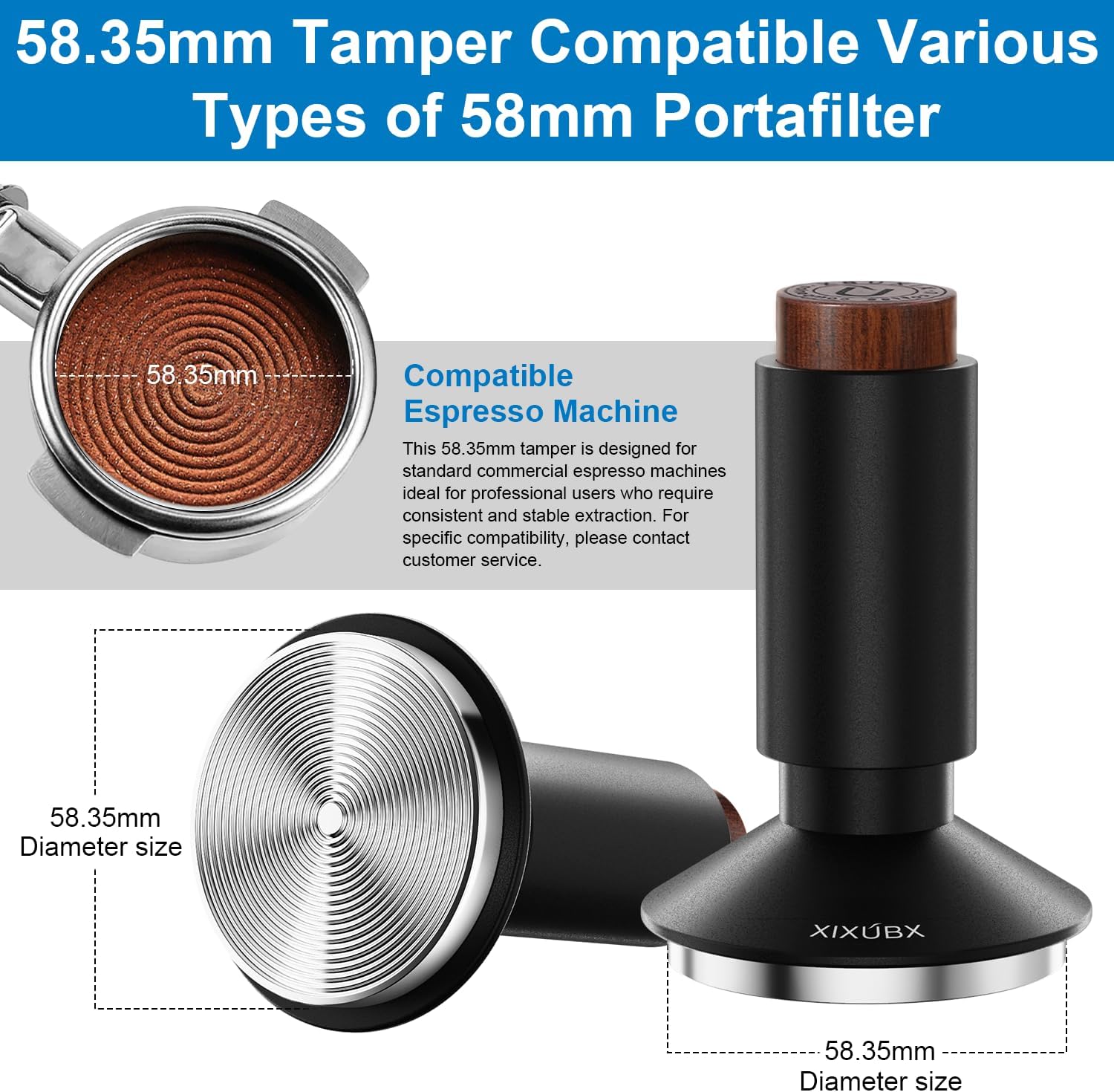 Thumbnail 6 de XIXUBX Espresso Tamper and WDT Tool, 58.35 mm
