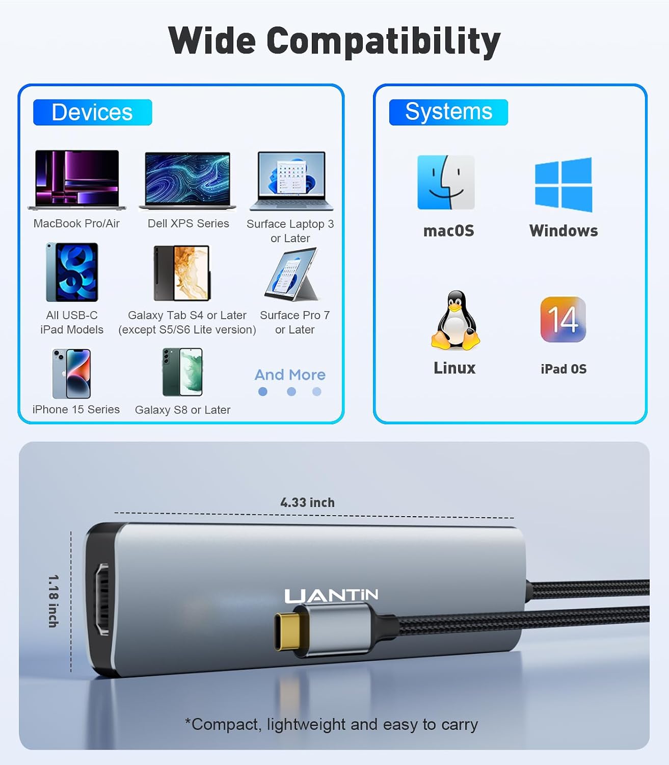 Thumbnail 6 de UANTIN USB C Hub 7-in-1 with 100W PD