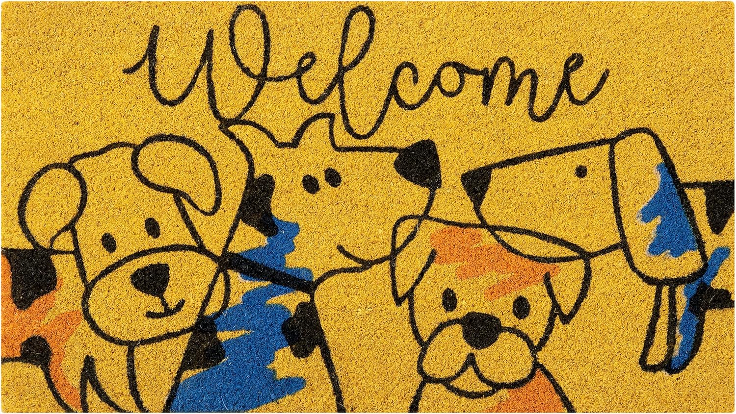 Thumbnail 3 de Baroni Home zerbino da ingresso in cocco dipinto a mano Bassotto a righe, 70x40 cm