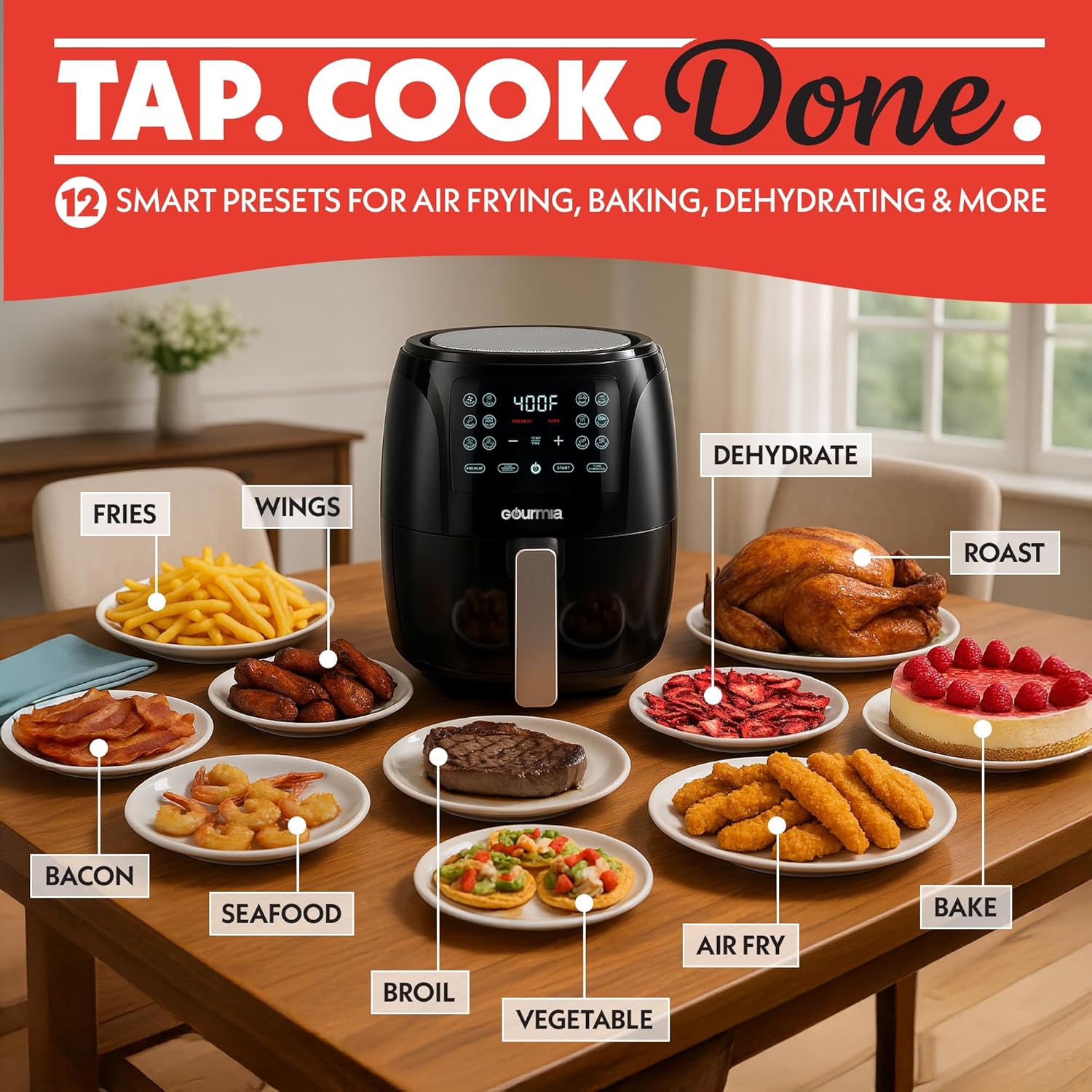 Thumbnail 1 de Gourmia Air Fryer 6 Qt