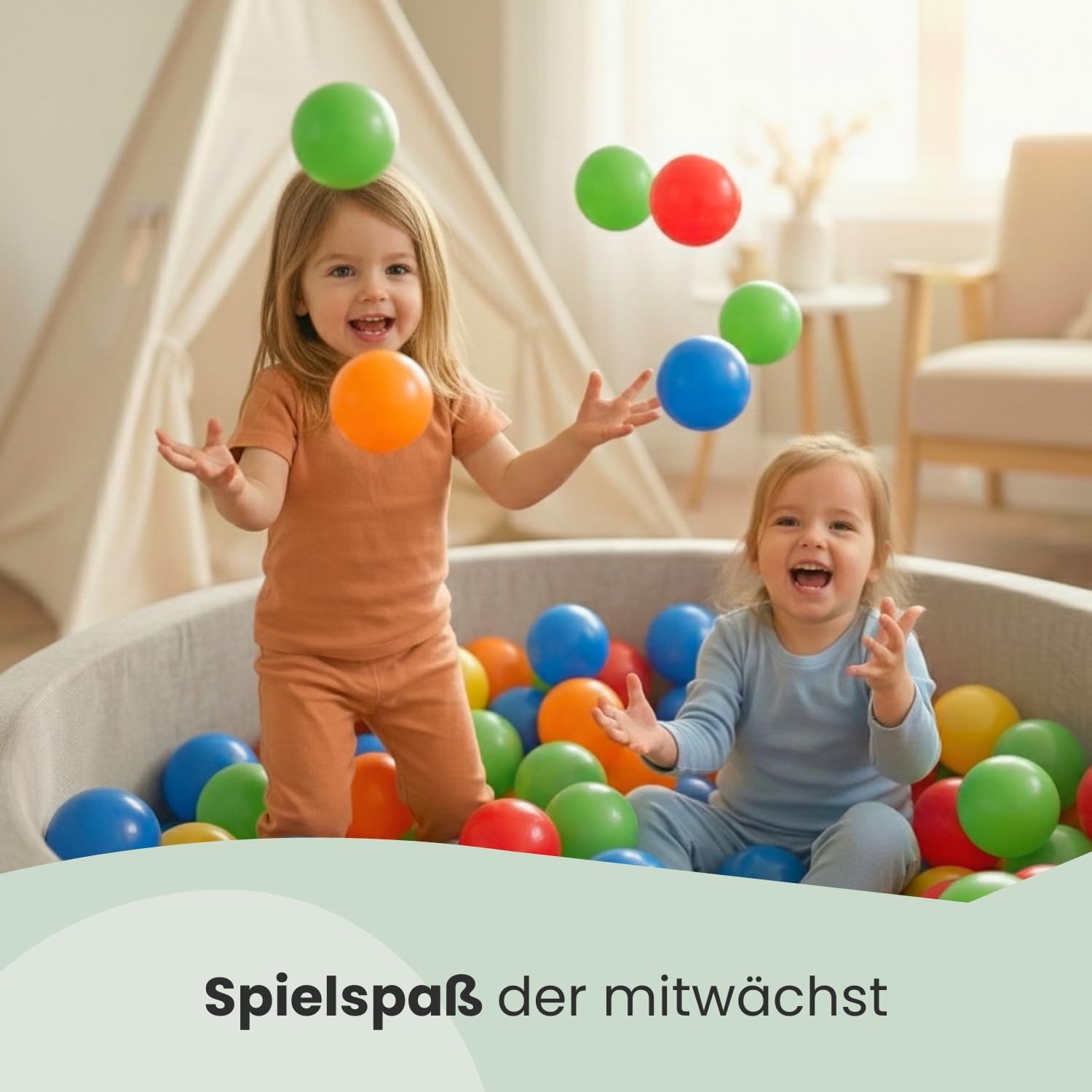 Thumbnail 5 de LittleTom 100 Bälle für Bällebad 7 cm – bunte, robuste Kunststoffbälle für Kinderzimmer, Spielzelt und Hüpfburg