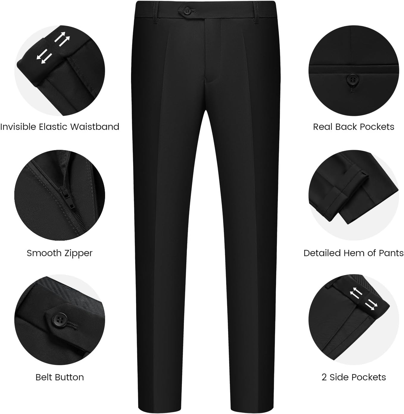 Thumbnail 5 de WULFUL Men’s Slim Fit Suit 3-Piece