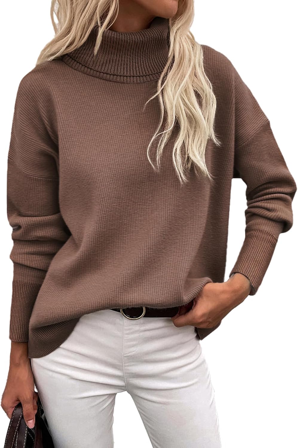 Detalle de Zeagoo Jersey de Cuello Alto para Mujer