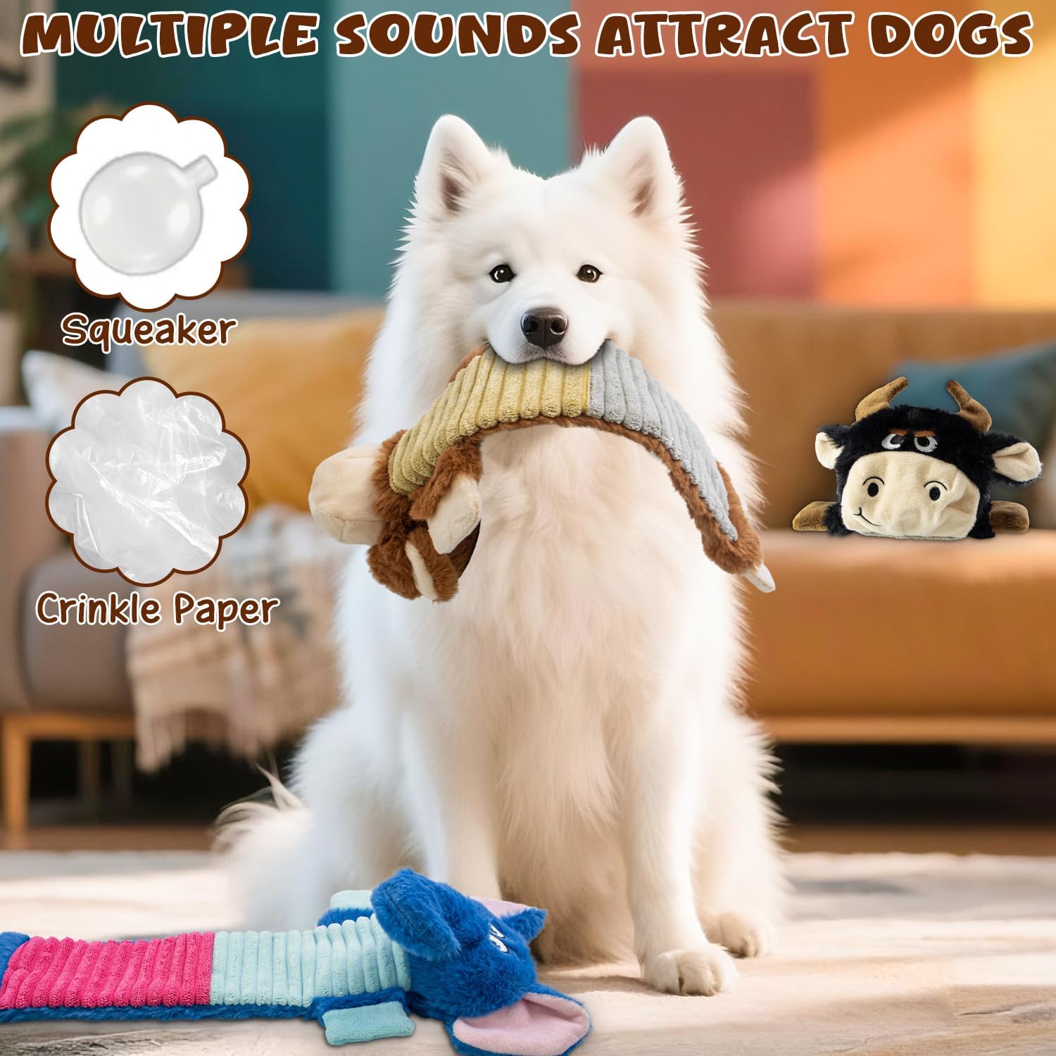 Detalle de Dog Squeaky Toys, 3-Pack