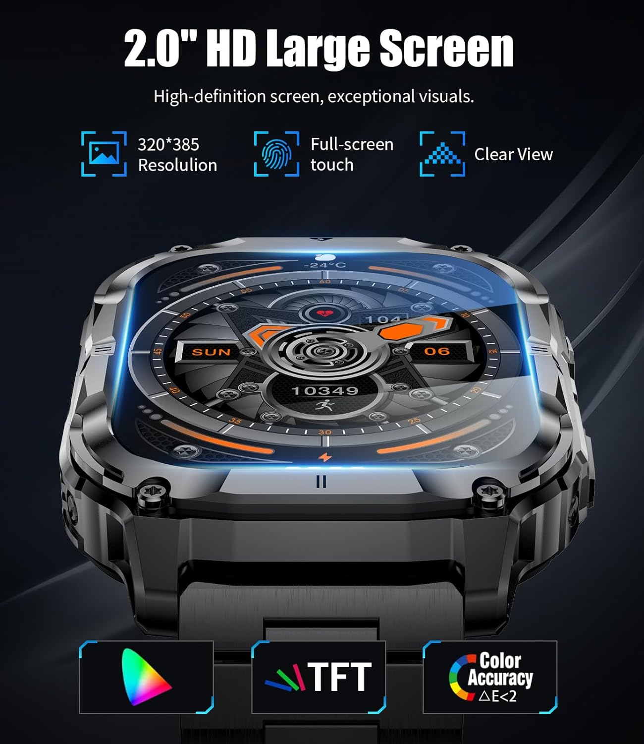 Detalle 2 de Reloj Inteligente EF22 2.0" HD, 1000 mAh