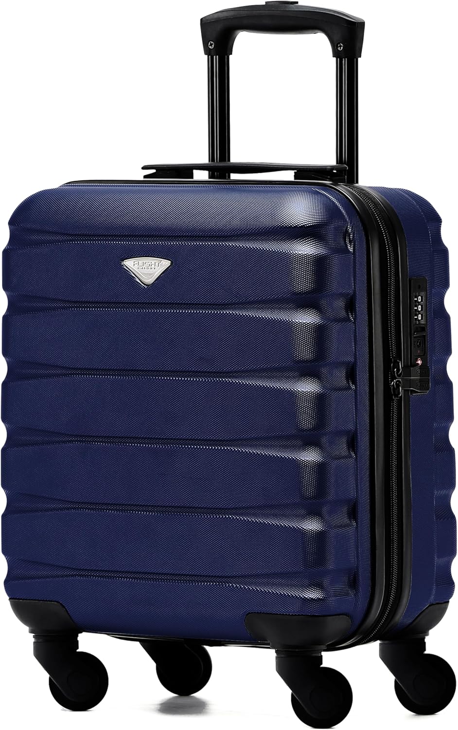 Detalle de Flight Knight Bagage Cabine Léger à 4 Roues – 45x36x20 cm, Marine/Noir (TSA) – Garanti 5 ans