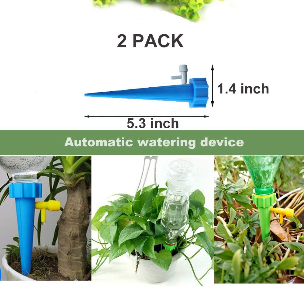 Detalle de 4 Pack Half Round Garden Plant Support Stakes with Interlinking Rings and Self-Watering Spikes
