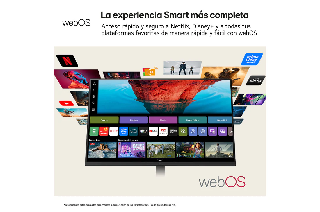 Detalle de LG Smart Monitor Ultrafine 31,5'' (32U701SB-B): webOS, UHD y VA para todo en un solo lugar