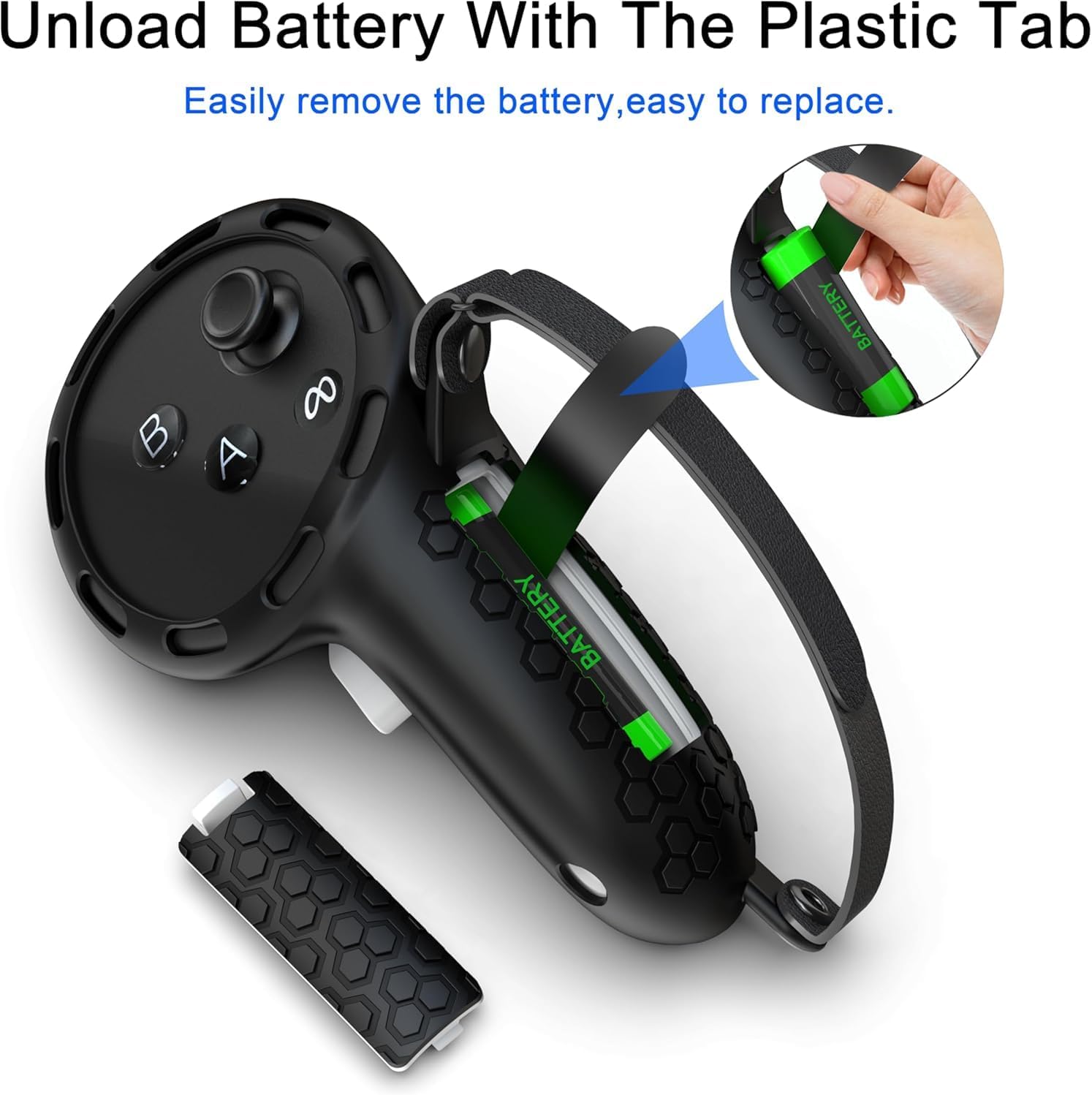 Detalle 2 de Meta Quest 3S Controller Grips with Thumbstick Covers