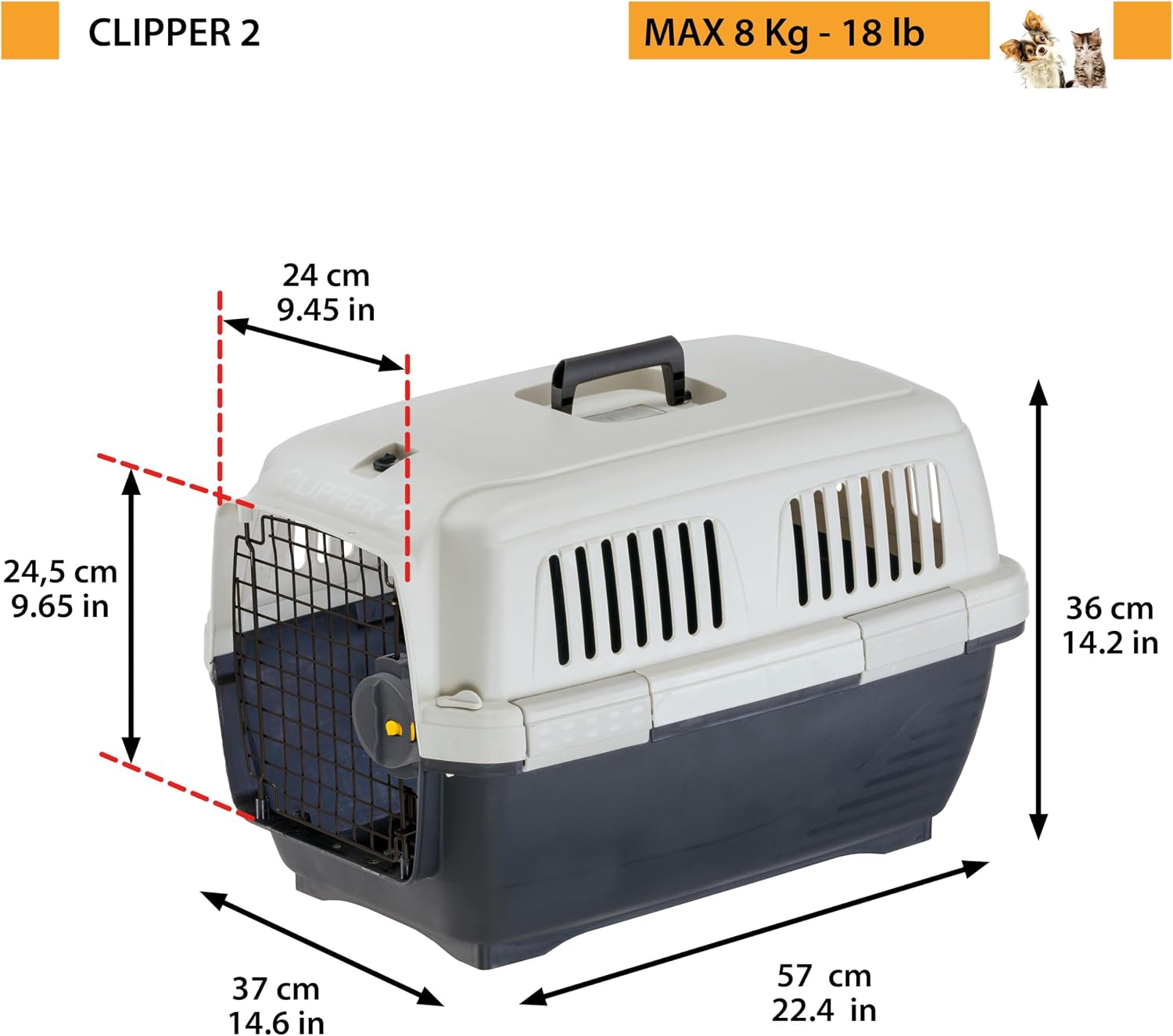 Thumbnail 6 de Ferplast Clippe[r] 6 Dog Carrier 93x65x68 cm