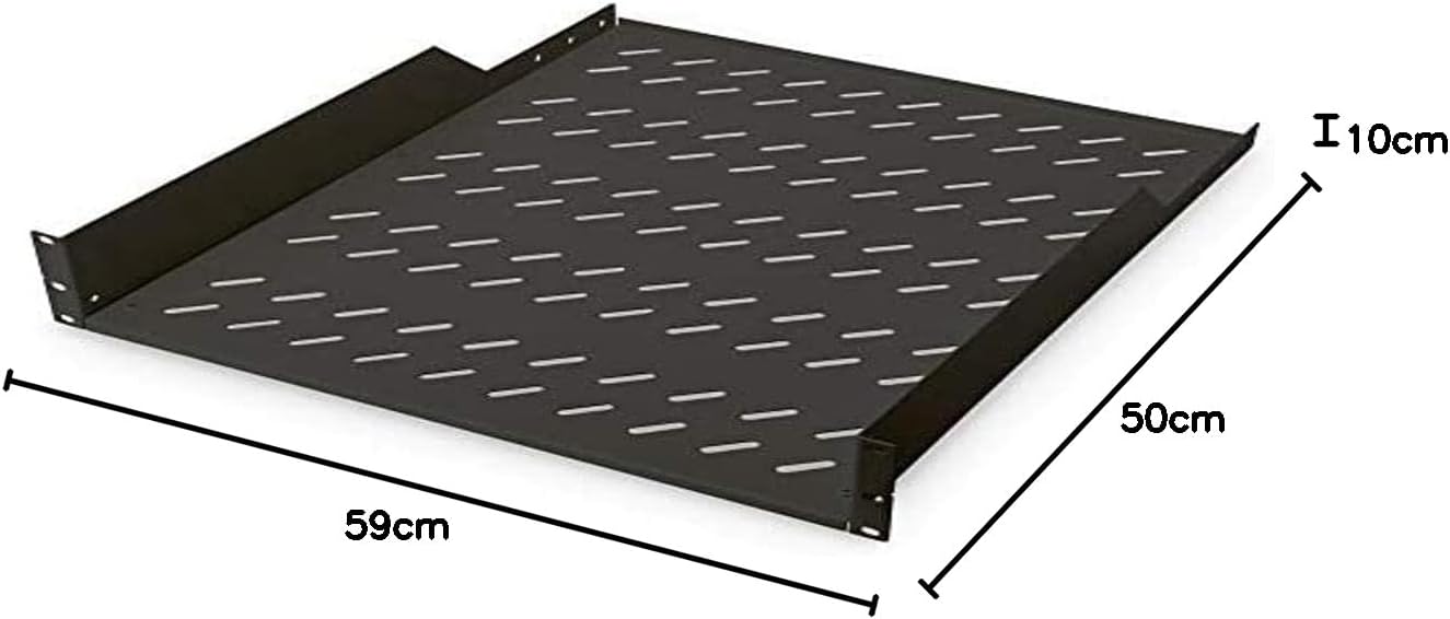 Detalle 2 de DIGITUS DN-19 TRAY-2-55-SW – półka rack 19″, 2U, głębokość 550 mm