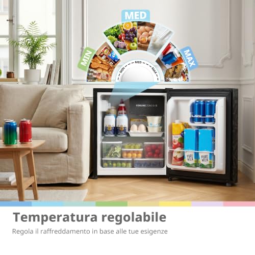 Detalle de COMFEE' RCD48BF2EUY(E) Mini Frigo 43L: design moderno e compatto per casa, ufficio o camera