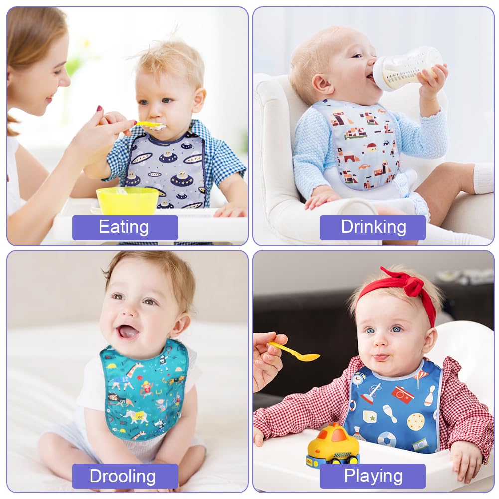 Detalle de Aolso Lätzchen Baby Wasserdicht – 7-teiliges Set mit Bandana-Design und großer Rückentasche