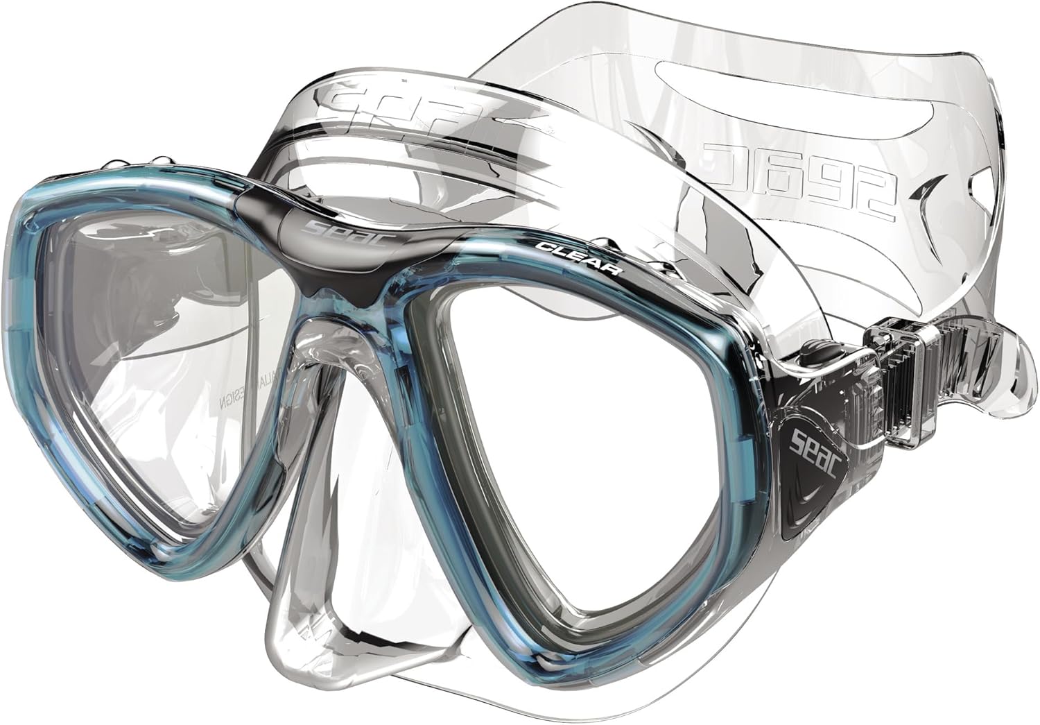 Thumbnail 1 de SEAC Clear – Maschera Subacquea Doppia Lente in Silicone, Antifog Low Volume