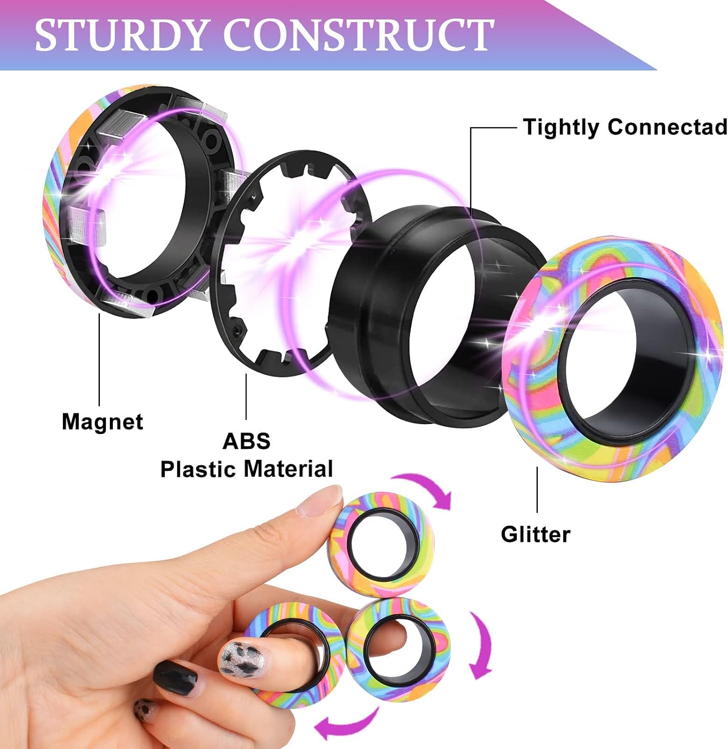 Detalle 2 de Cevioce 9-piece Magnetic Rings