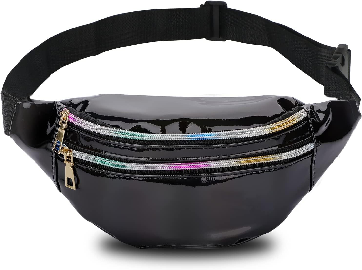 Detalle de TBoonor Bauchtasche Schwarz mit 3 Fächern