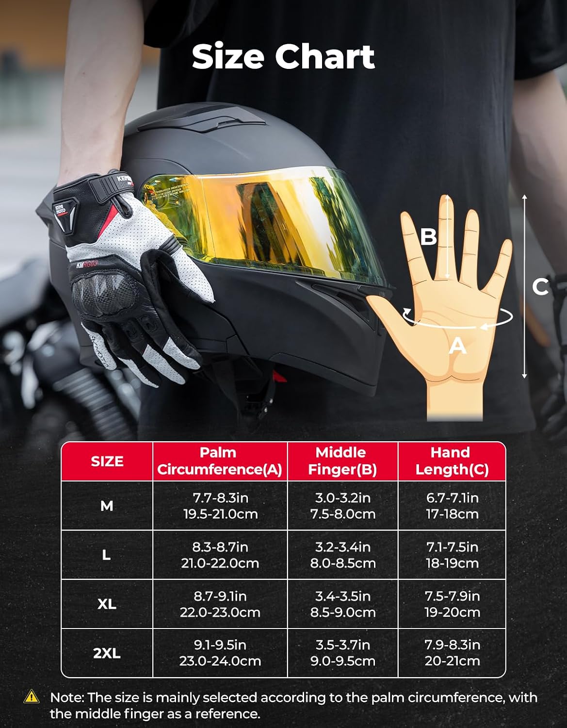 Thumbnail 5 de KEMIMOTO Gants de moto en cuir de chèvre