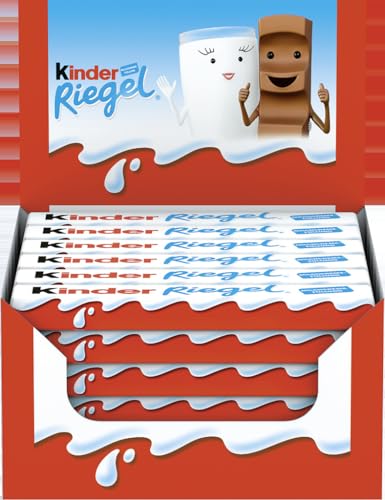 Detalle de Kinder Riegel – 36 Einzelriegel, Vollmilchschokolade mit Milchcremefüllung
